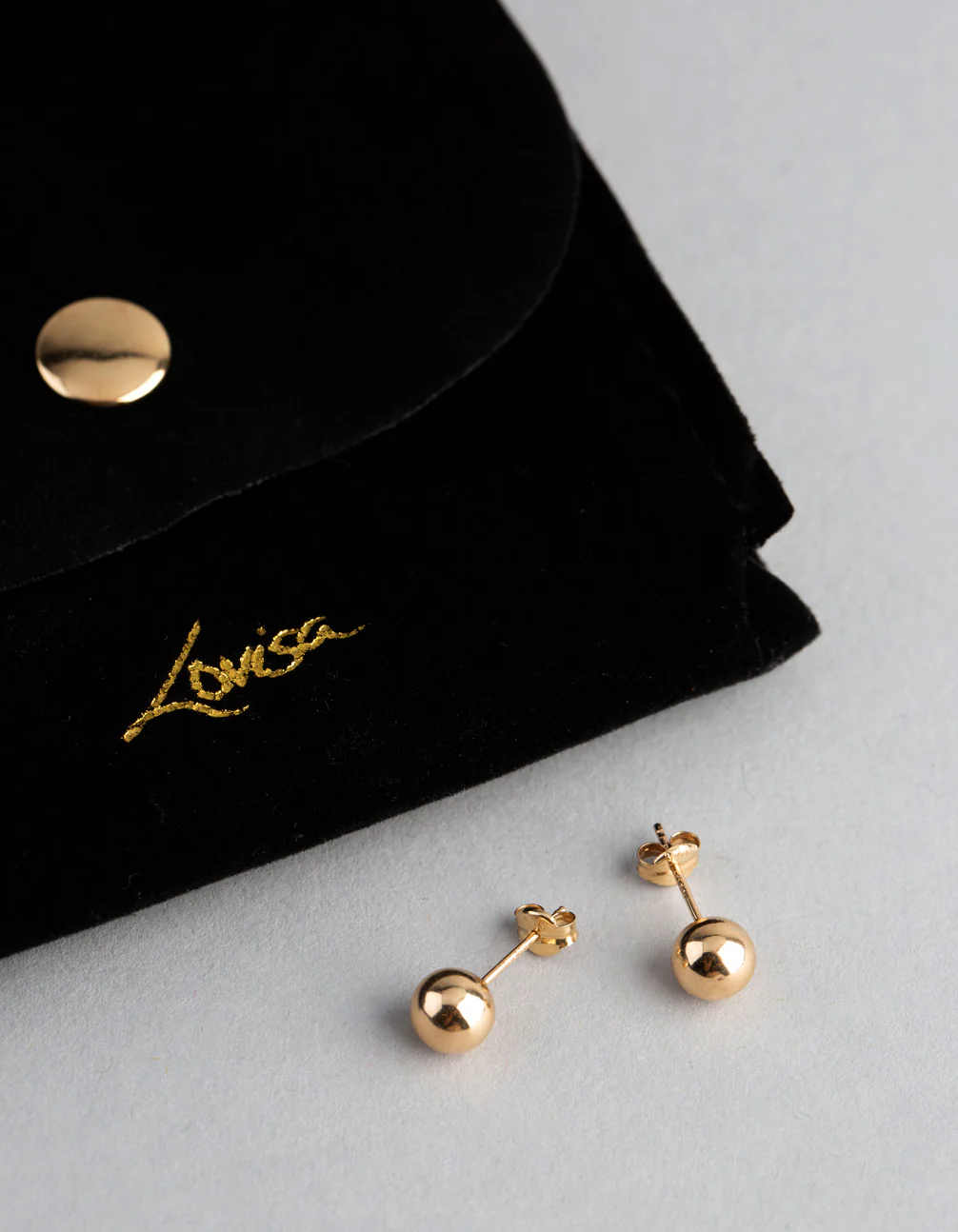 9ct Gold 6mm Polished Ball Stud Earrings - Image 4