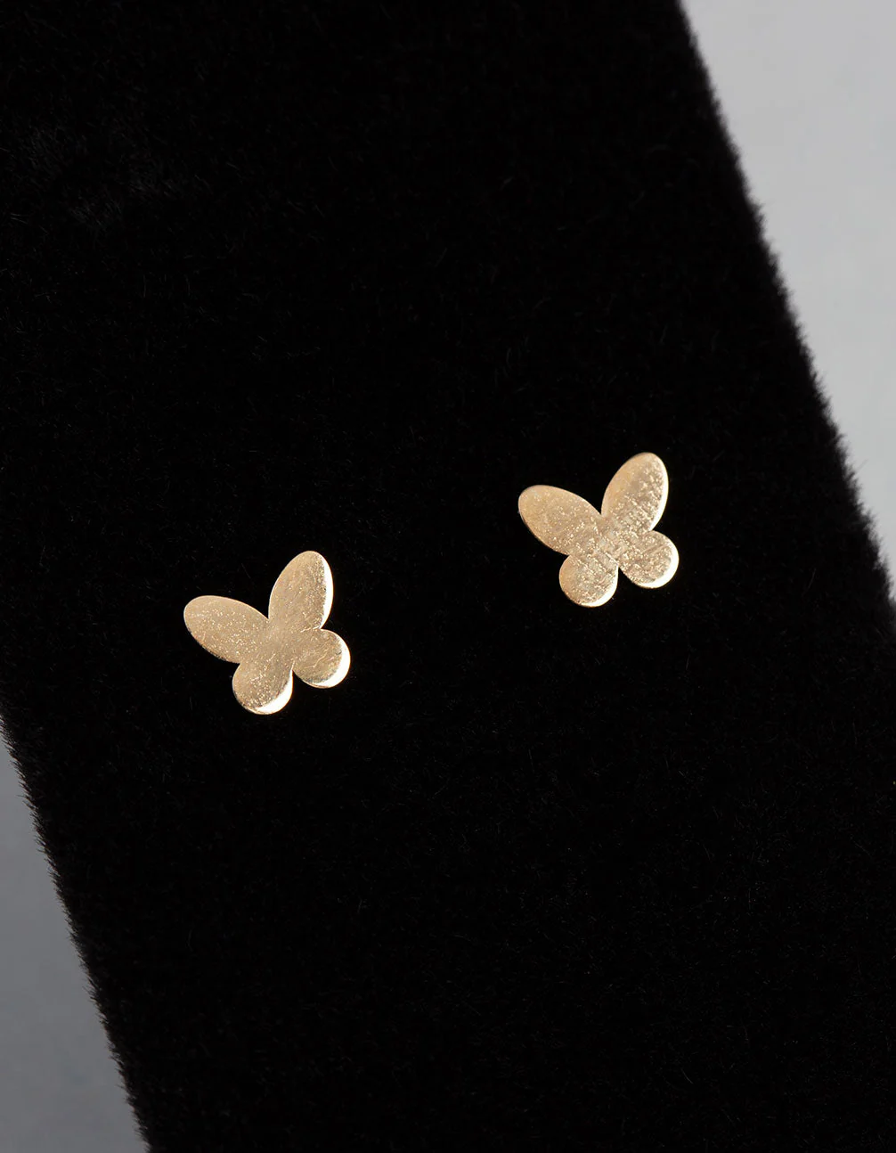 9ct Gold Polished Butterfly Stud Earrings - Image 2