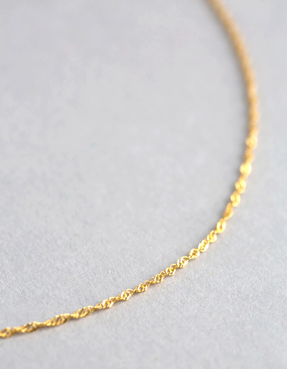 9ct Gold Twist Curb Chain Necklace - Image 3