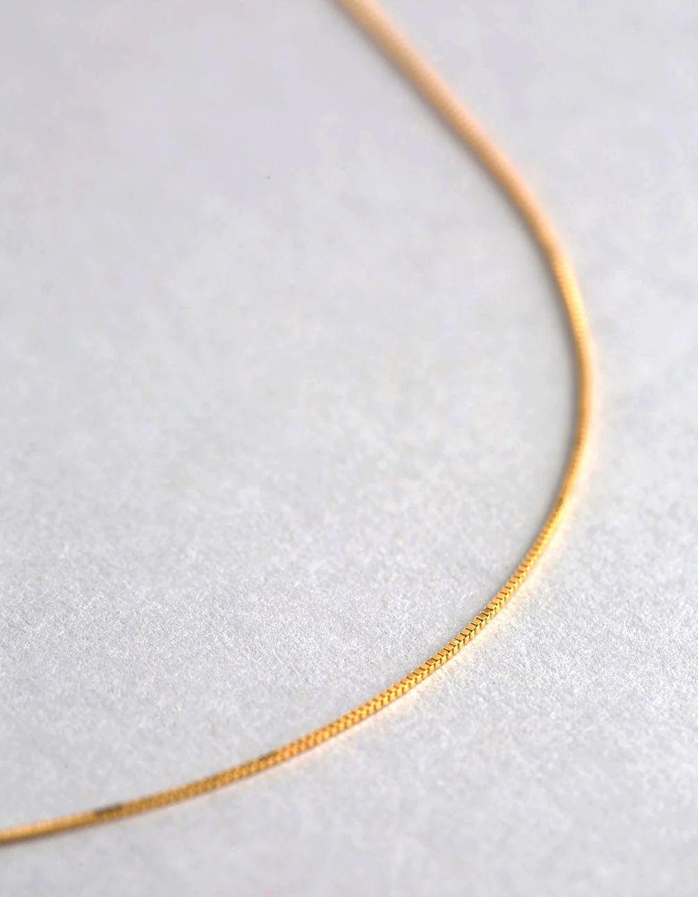 9ct Gold Venetian Box Chain Necklace - Image 3