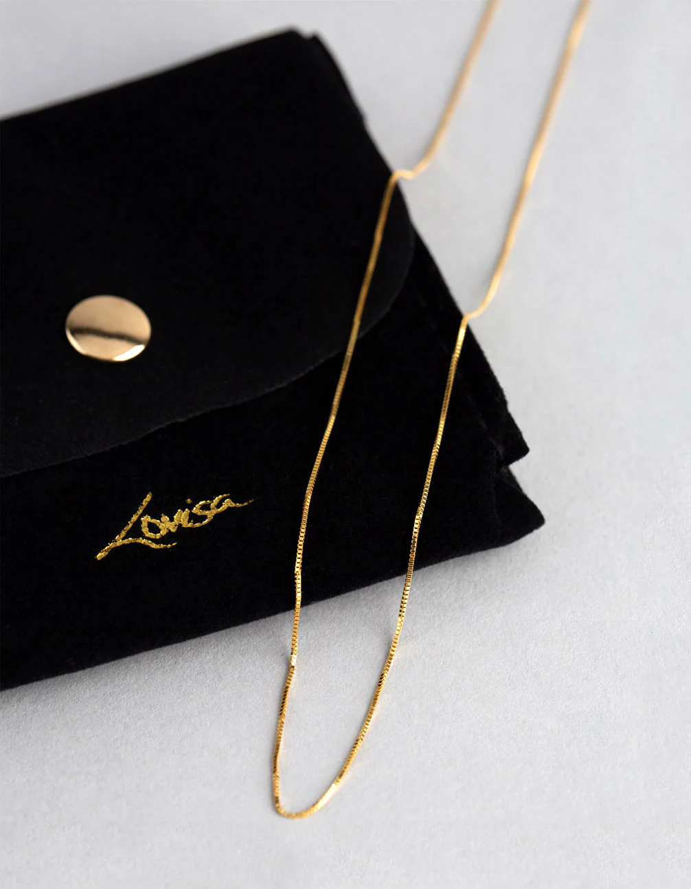 9ct Gold Venetian Box Chain Necklace - Image 4