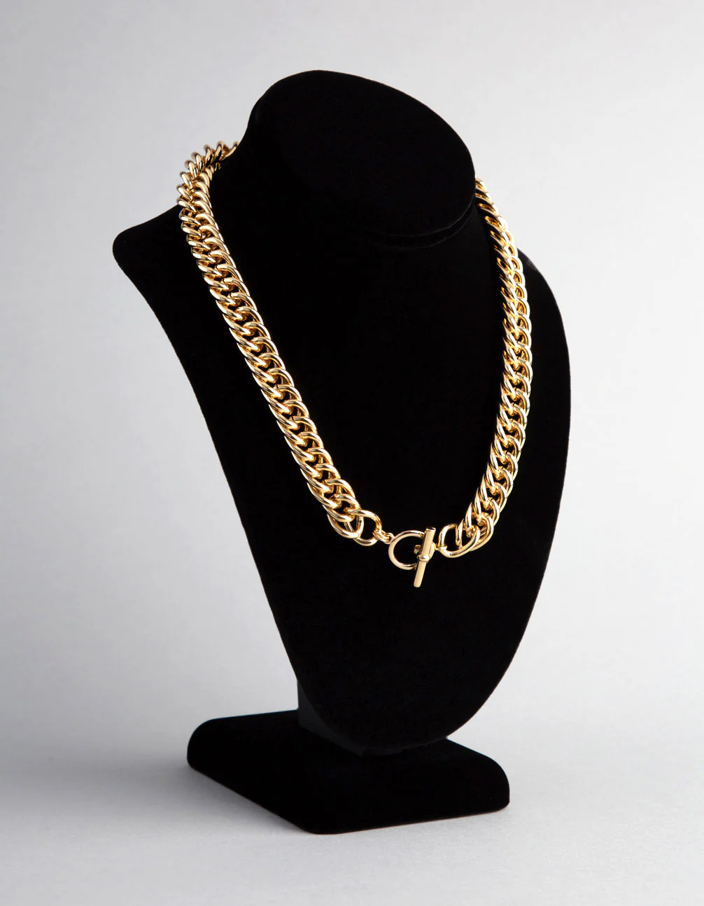 18ct Gold Plated Brass Statement Chain Link T&O Necklace - Image 2