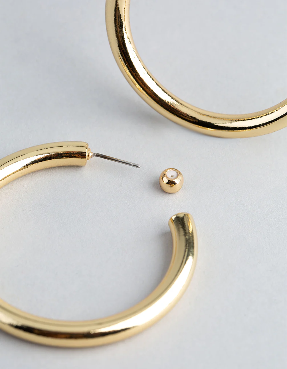 18ct Gold Plated Brass Large Hoop Earrings - Image 3