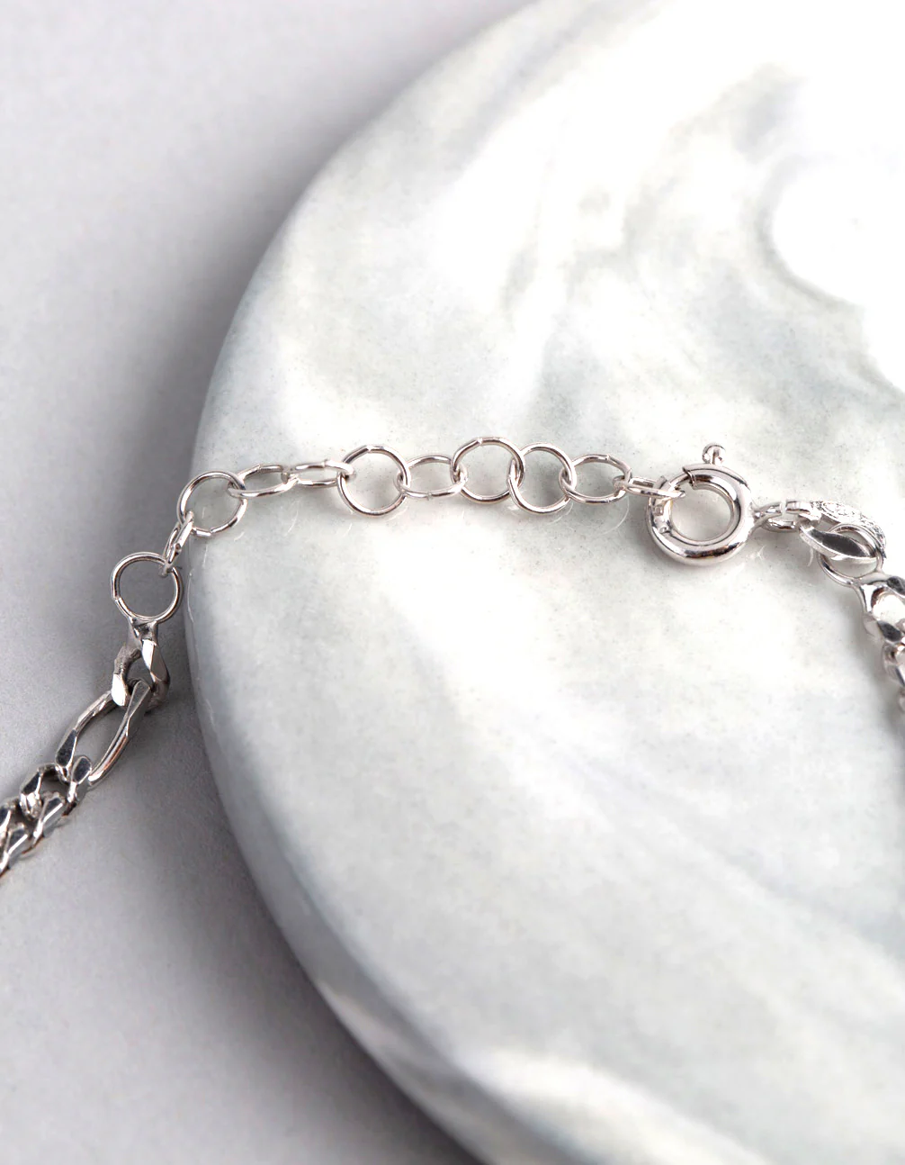 Sterling Silver Figaro Chain Bracelet - Image 3