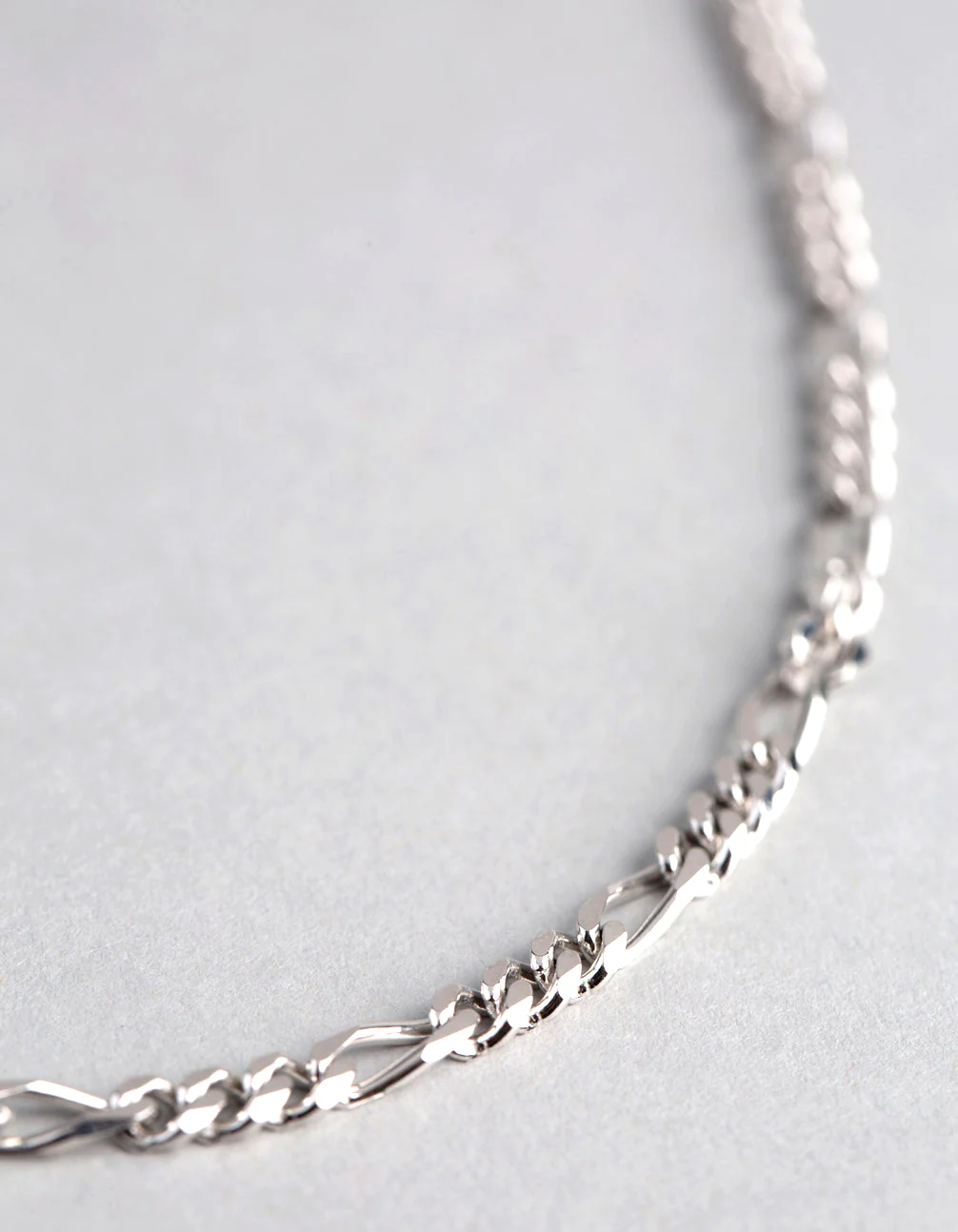 Sterling Silver Figaro Chain Necklace - Image 3