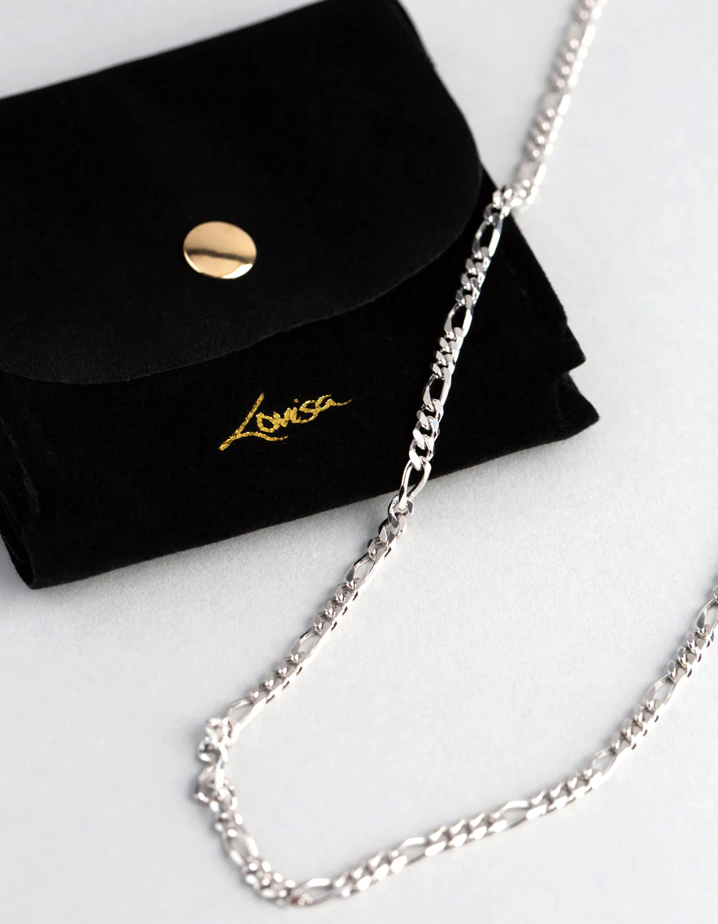 Sterling Silver Figaro Chain Necklace - Image 4
