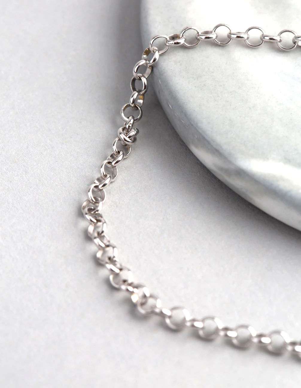 Sterling Silver Rolo Chain Bracelet - Image 3