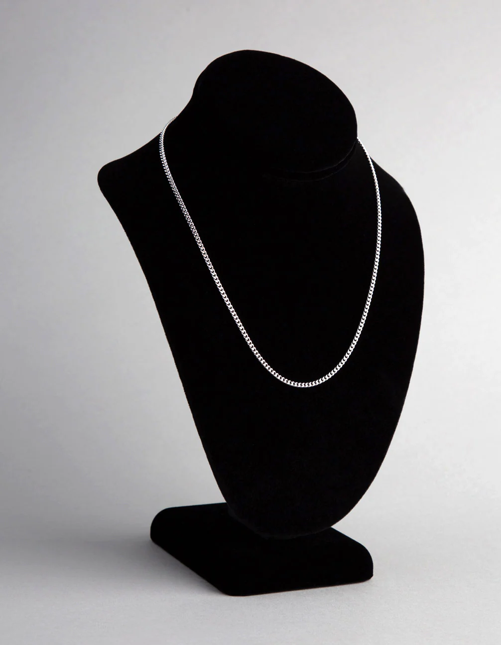 Sterling Silver Diamond Cut Curb Chain Necklace - Image 2