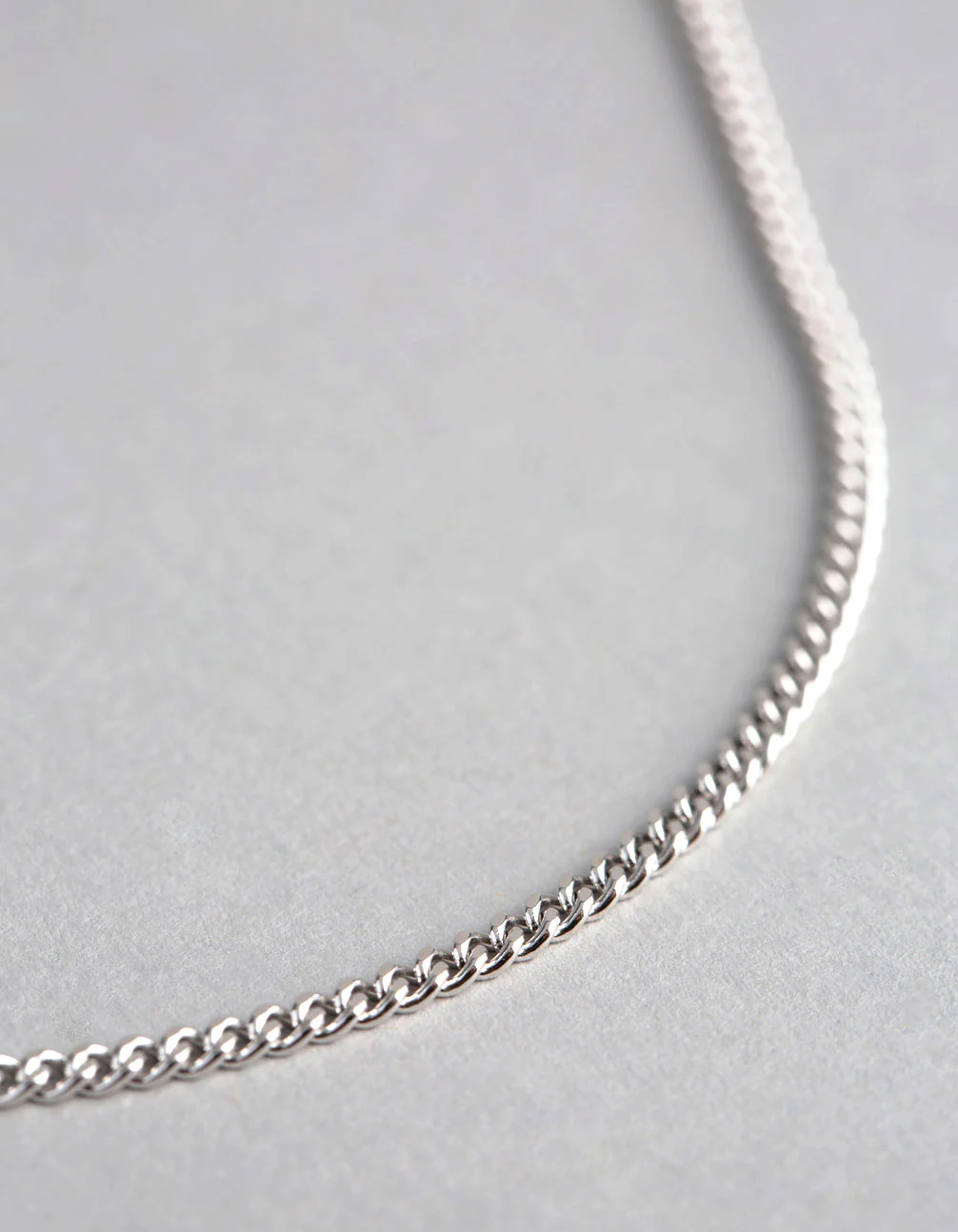 Sterling Silver Diamond Cut Curb Chain Necklace - Image 3