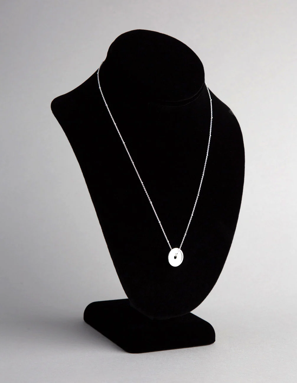 Sterling Silver Mother of Pearl Disc Satellite Chain Necklace - Image 2