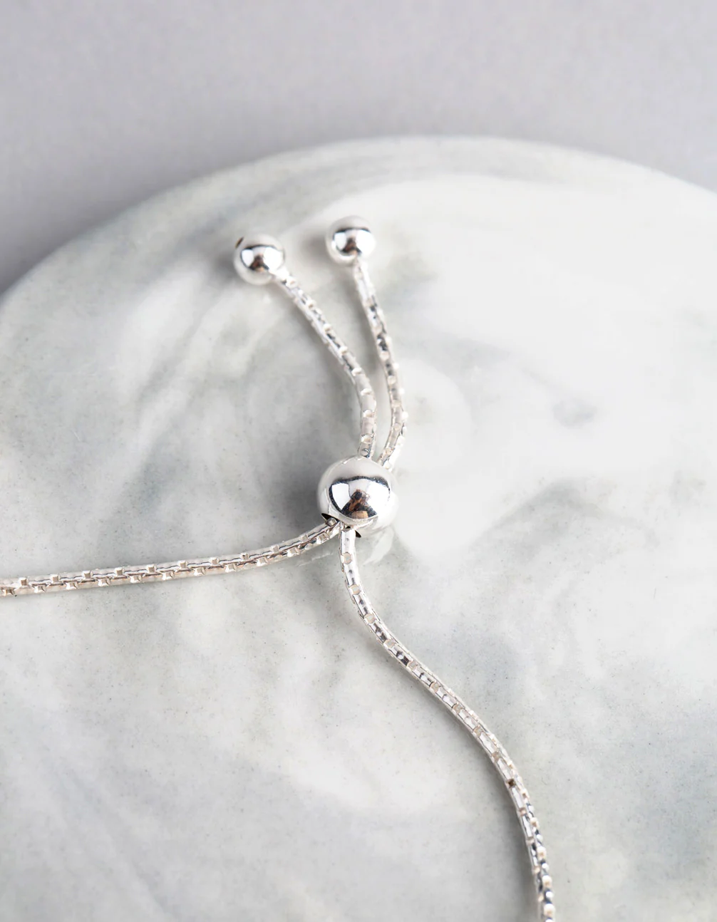 Sterling Silver 2 Row Rectangle Chain Toggle Bracelet - Image 3