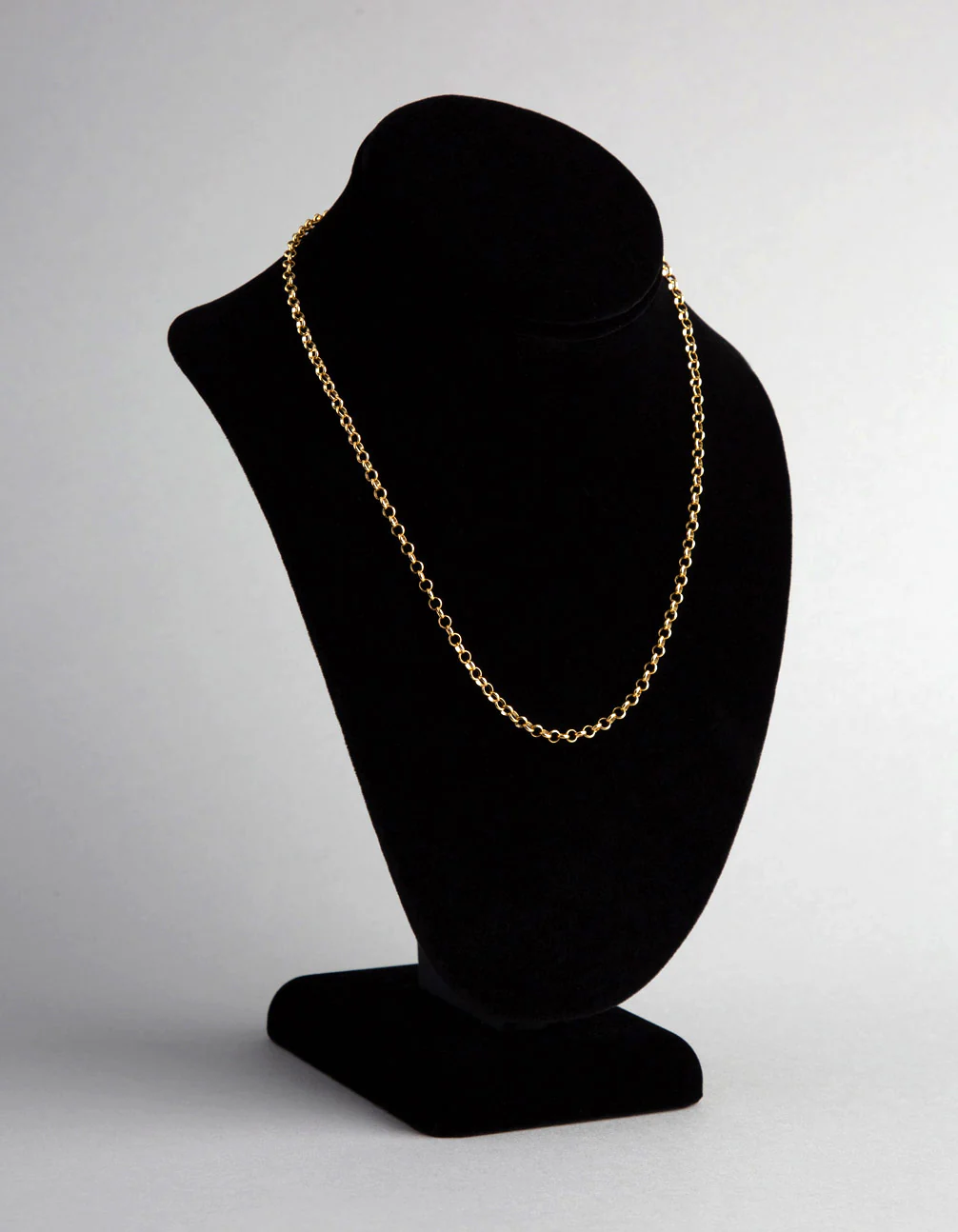 Gold Plated Sterling Silver Rolo Chain Necklace - Image 2