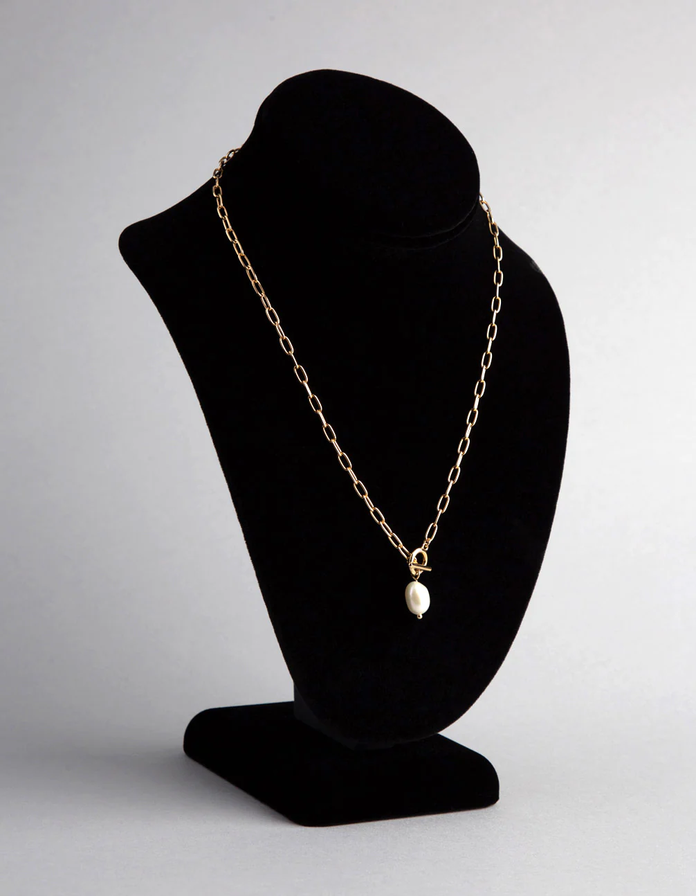 Gold Plated Sterling Silver Freshwater Pearl T&O Necklace - Image 2