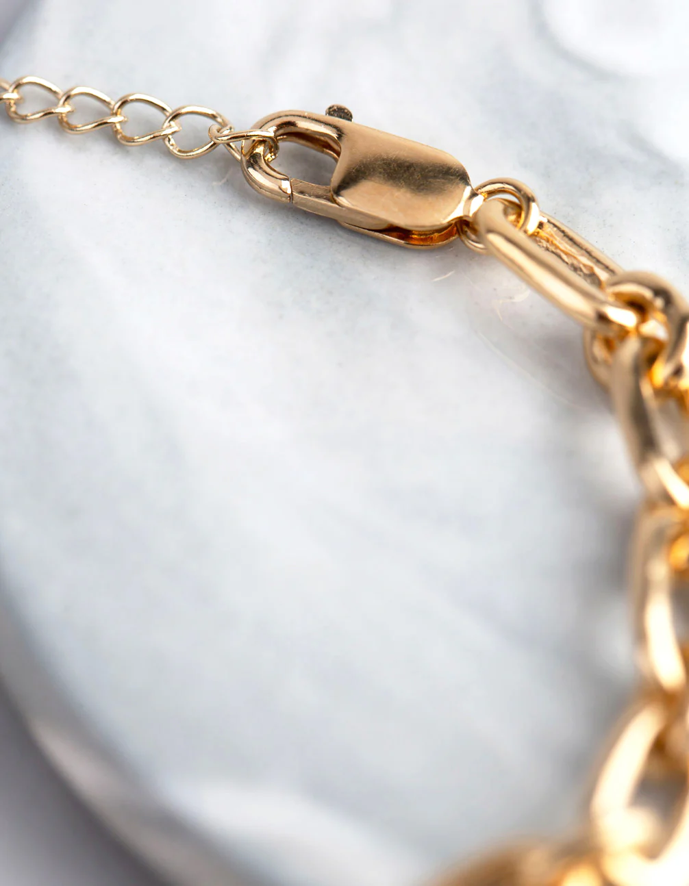 Gold Plated Sterling Silver Long & Short Chain Bracelet - Image 3