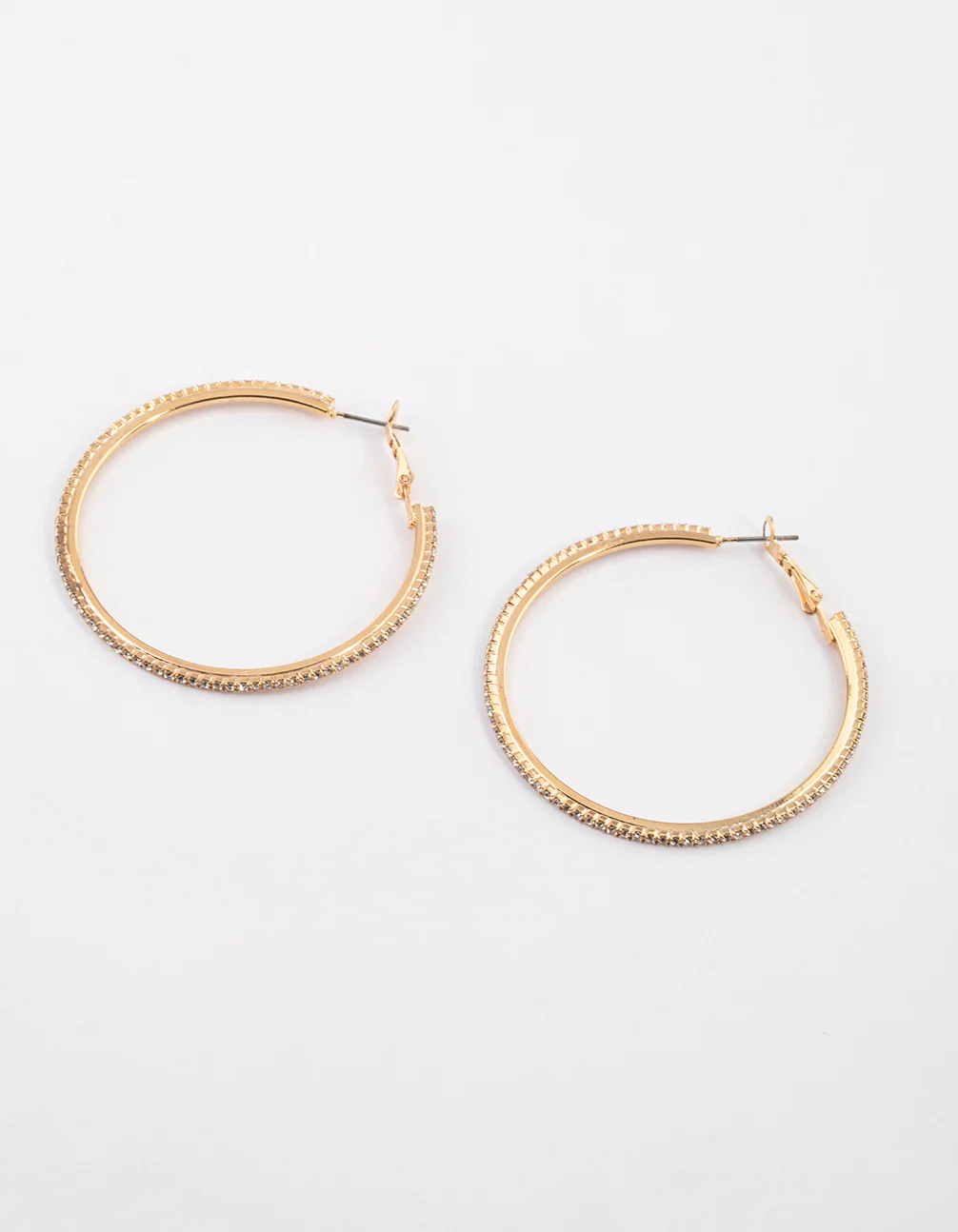 Gold Bling Hoop Earrings - Image 2