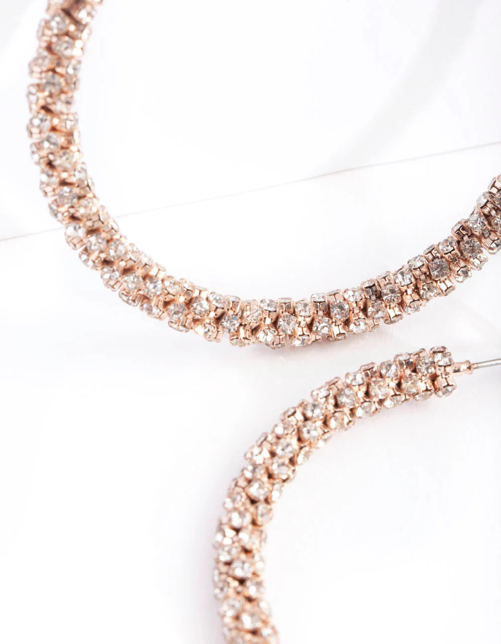 Gold Stone Cluster Hoop Earrings - Image 4