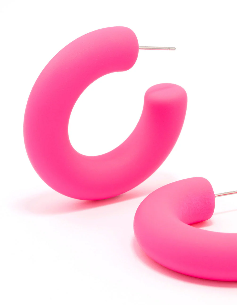 Pink Small Hoop Earrings - Image 2