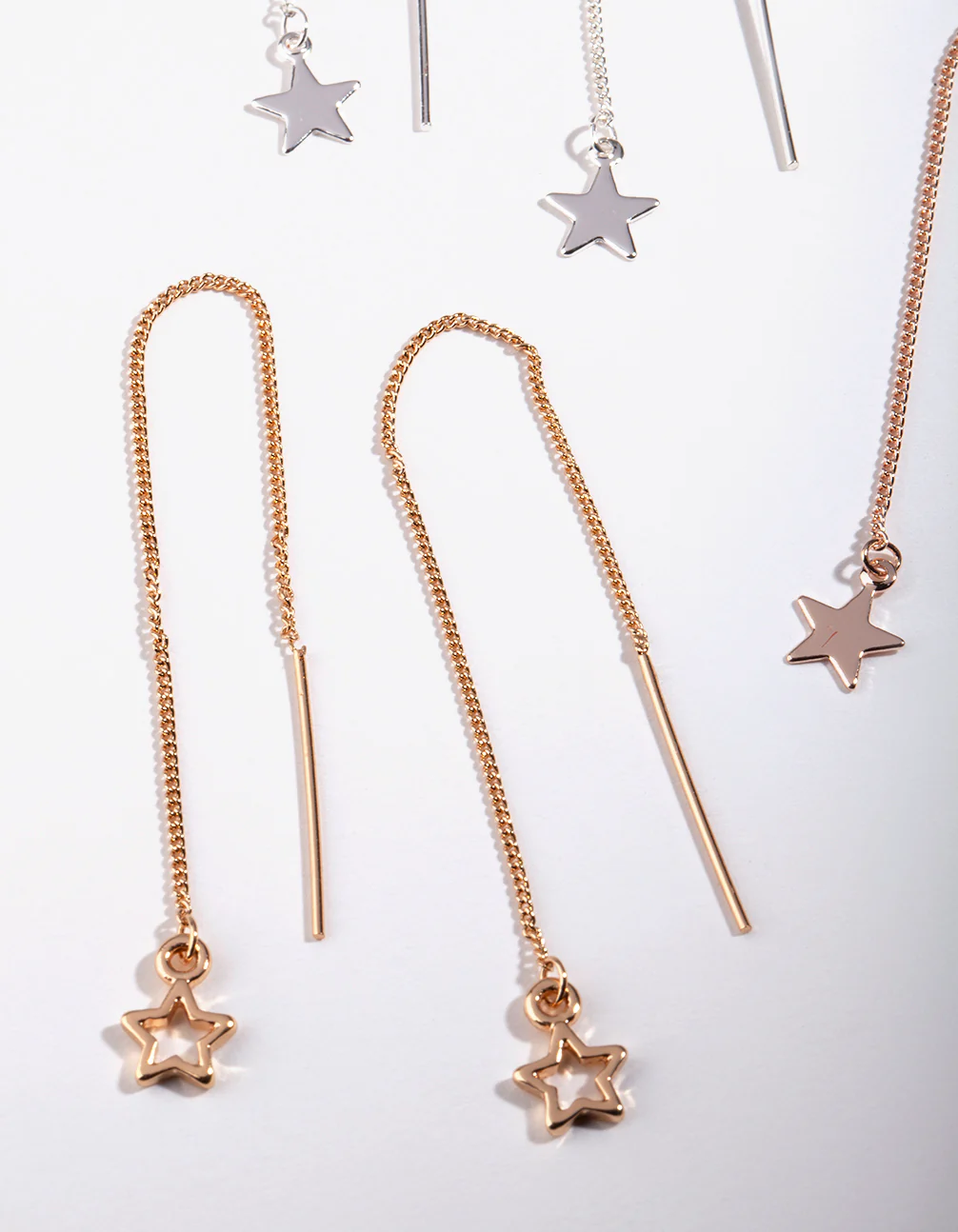 Gold Star Stud Drop Star Earring Pack - Image 3