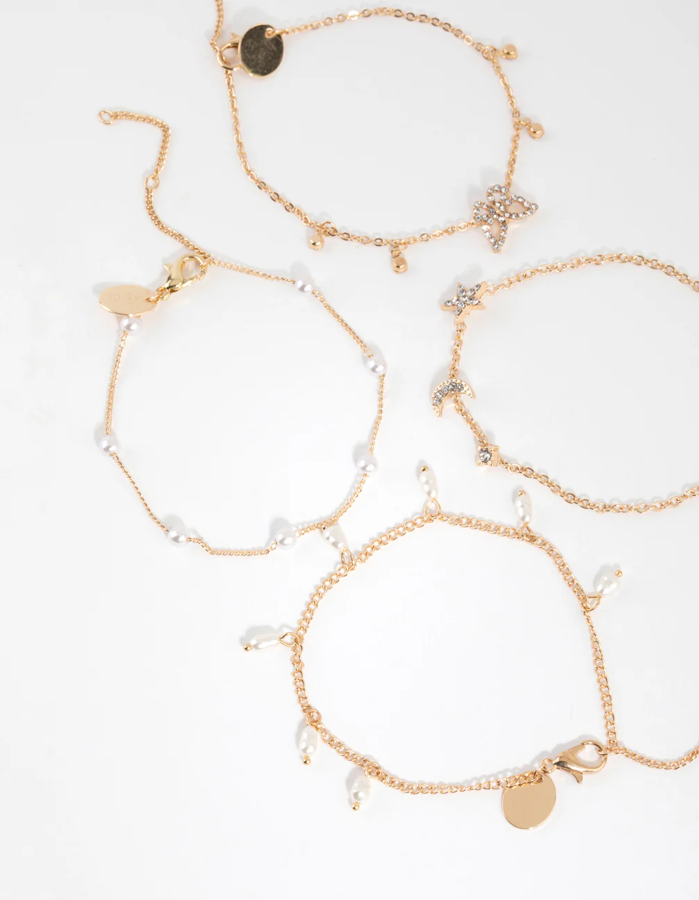 Gold Butterfly Jingle Bracelet & Anklet 4-Pack - Image 2