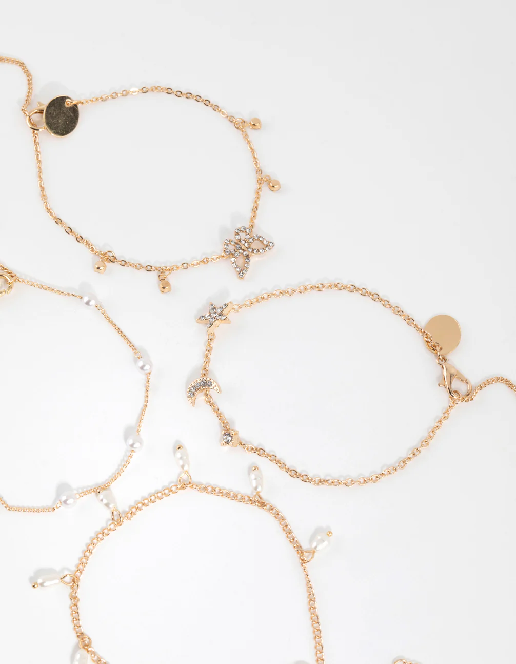 Gold Butterfly Jingle Bracelet & Anklet 4-Pack - Image 3