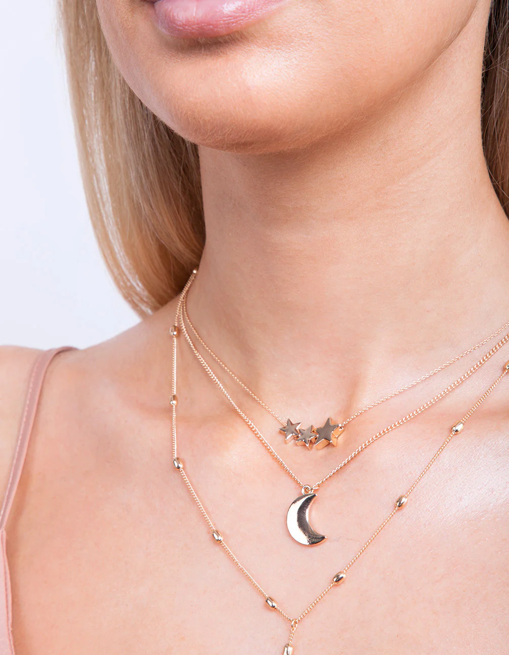 Gold Celestial Layered Necklace - Image 3