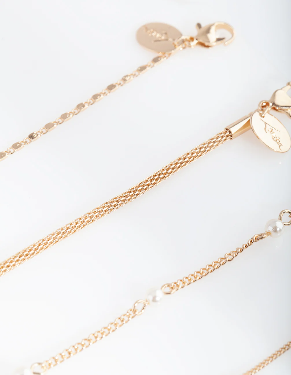 Gold Chain Pearl Anklet Bracelet Pack - Image 5