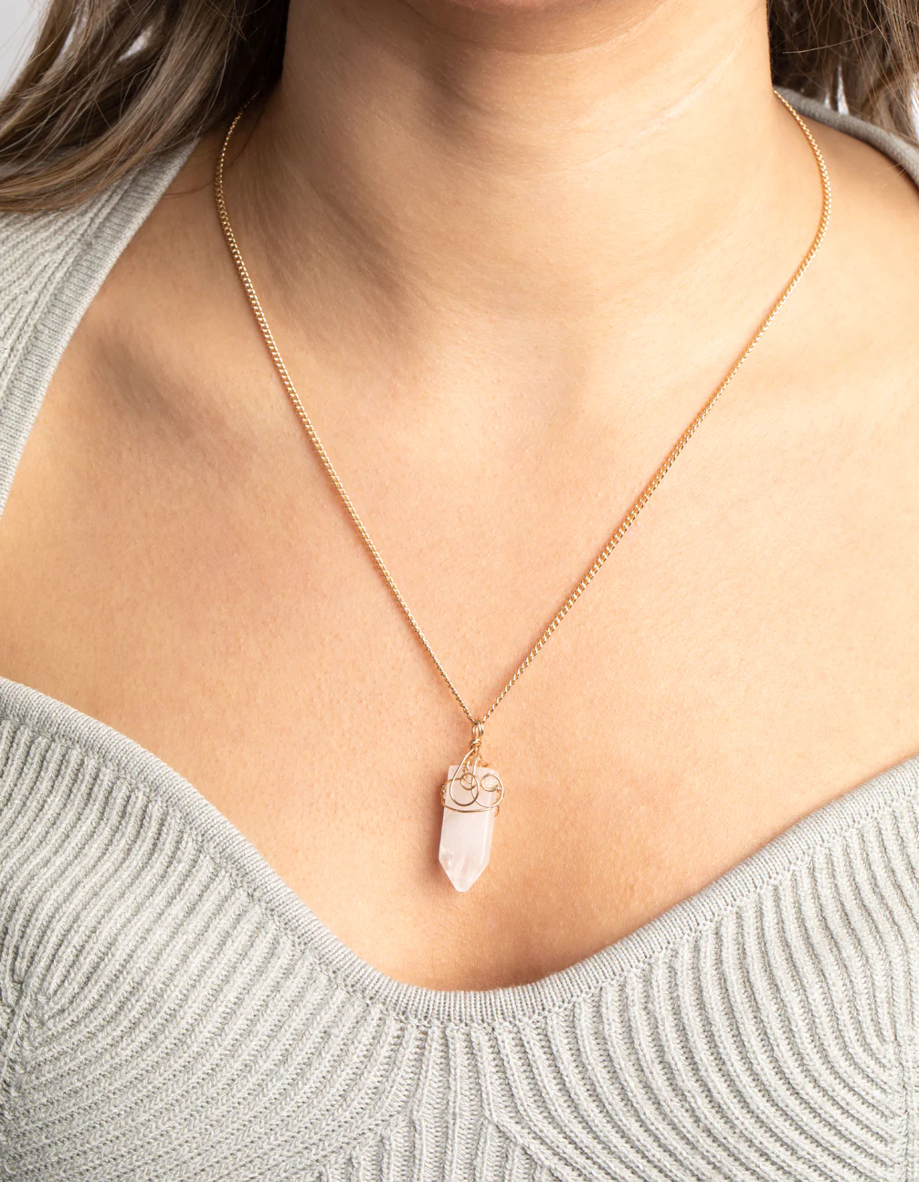 Clear Quartz Shard Necklace - Image 2