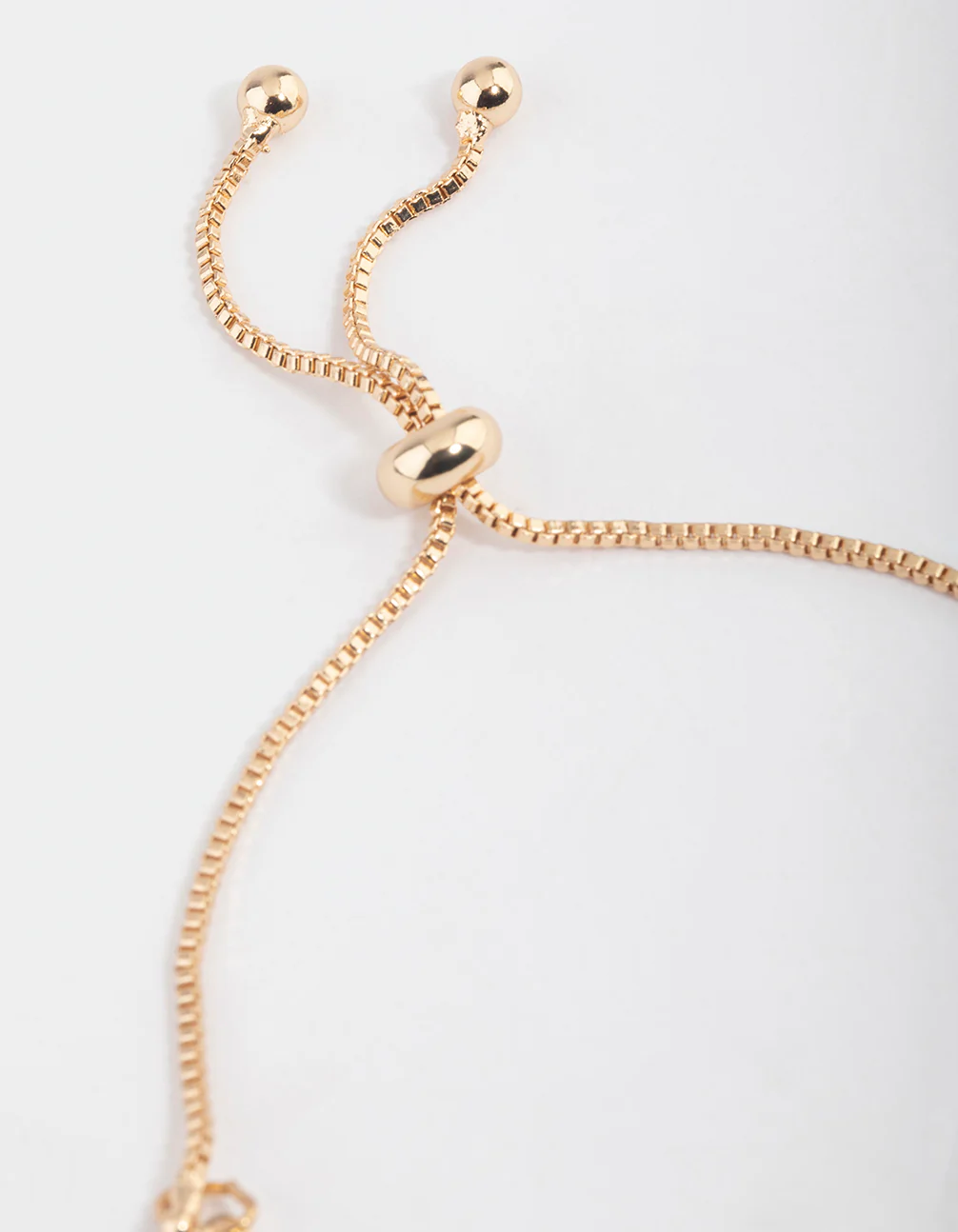 Gold Circle Glass Stone Toggle Bracelet - Image 3