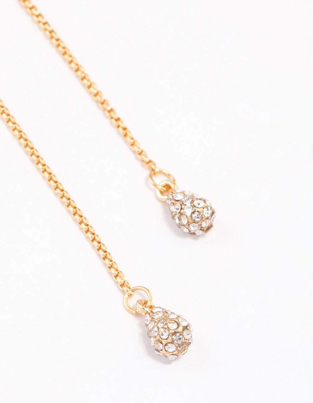 Gold Diamante Adjustable Chain Necklace - Image 3