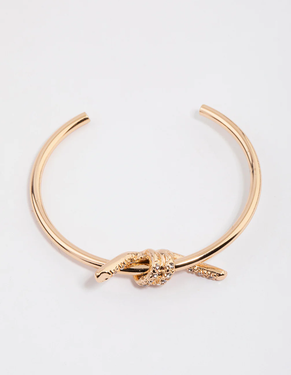 Gold Diamante Knotted Twisted Wrist Cuff - Image 2