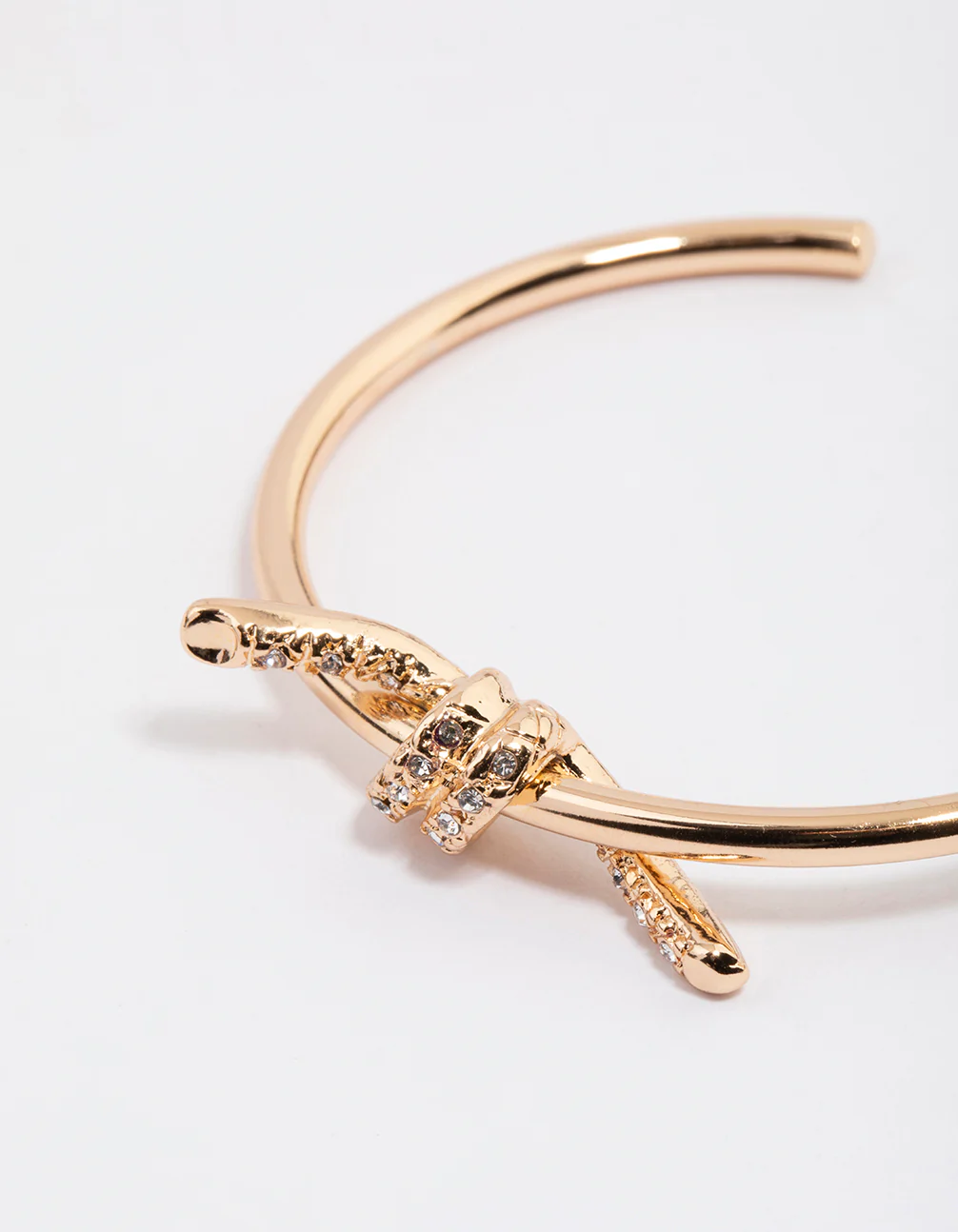 Gold Diamante Knotted Twisted Wrist Cuff - Image 3