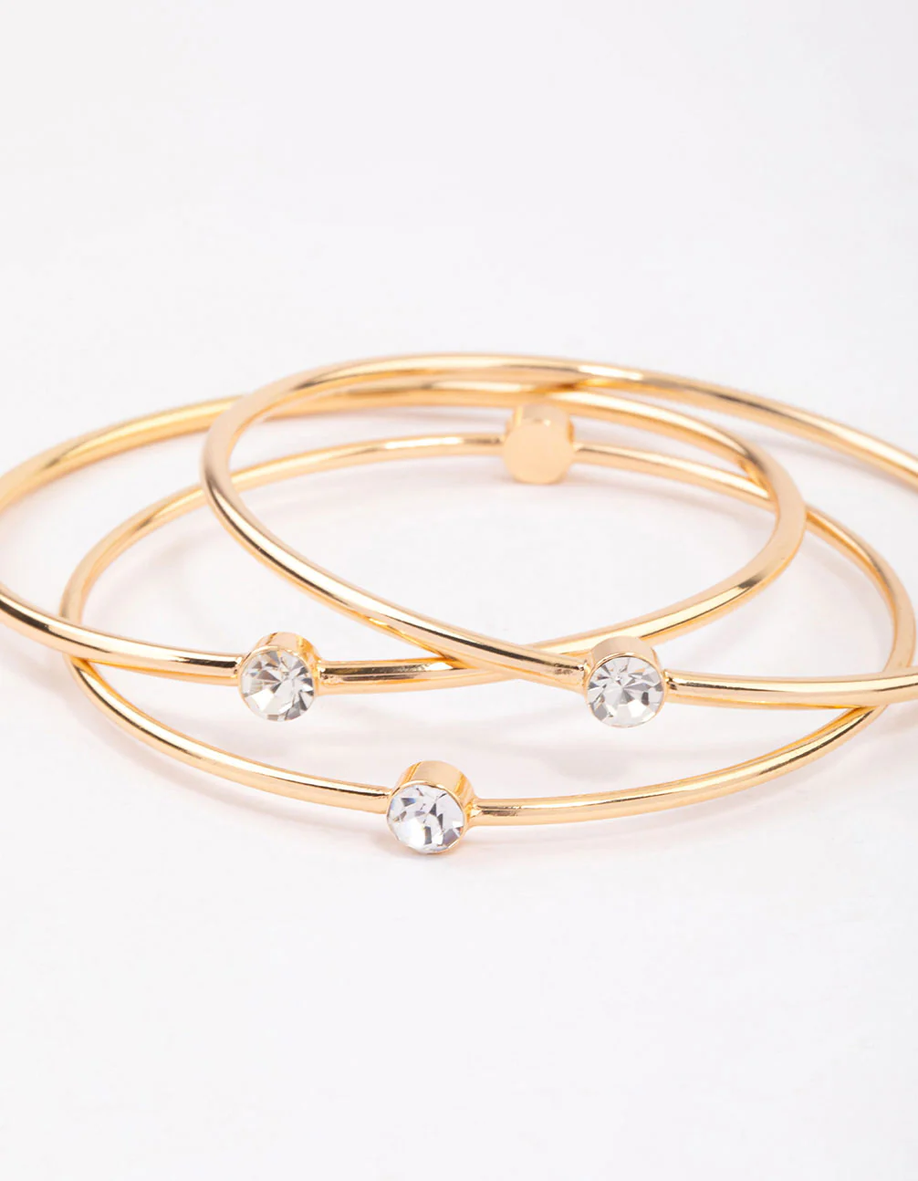 Gold Diamante Stone Bangle Pack - Image 3