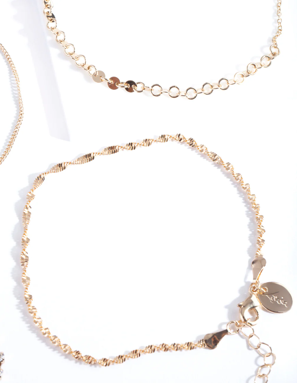 Gold Chain Mix Bracelet/ Anklet Set - Image 3