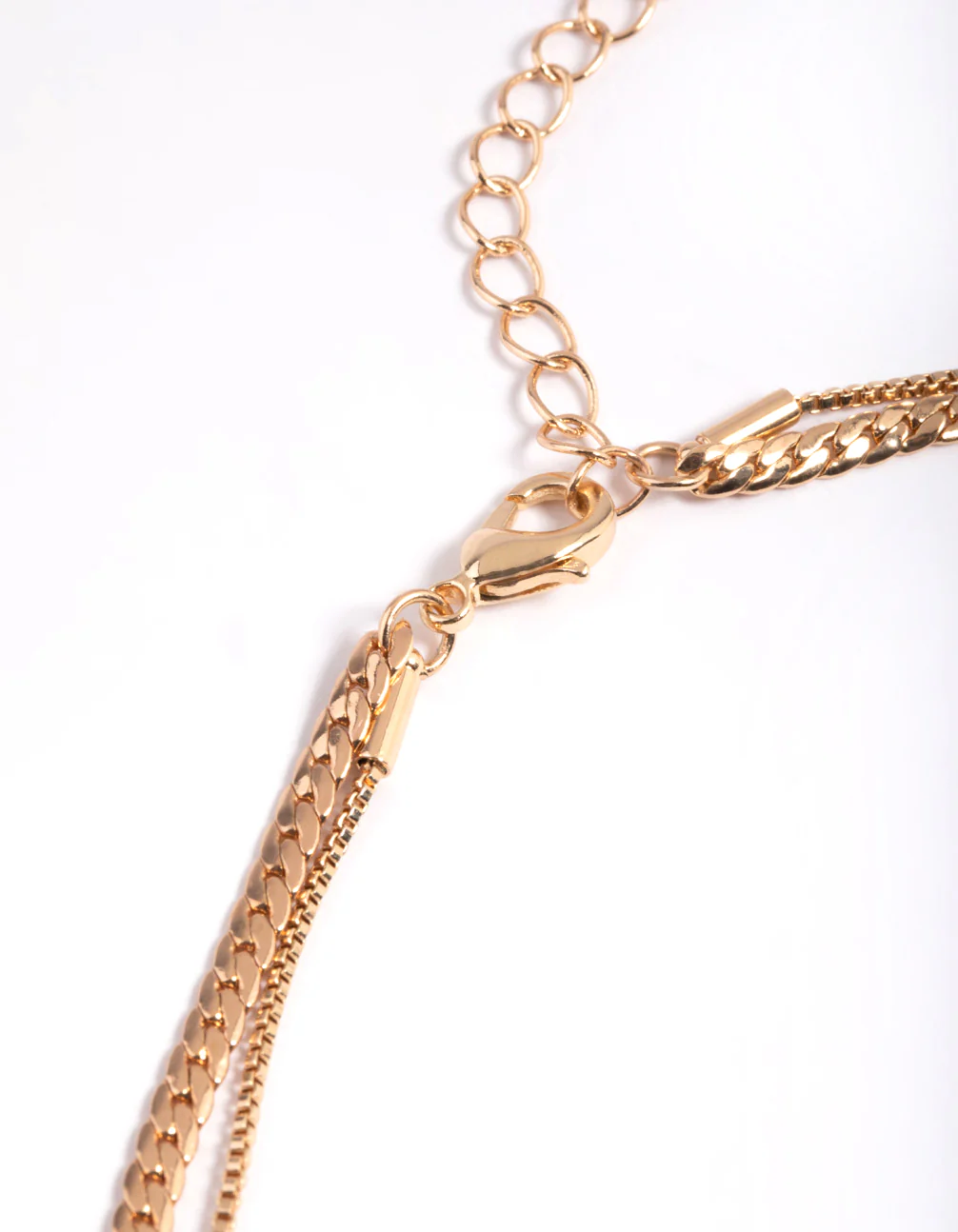 Gold Dainty 2 Row Chain Necklace - Image 3