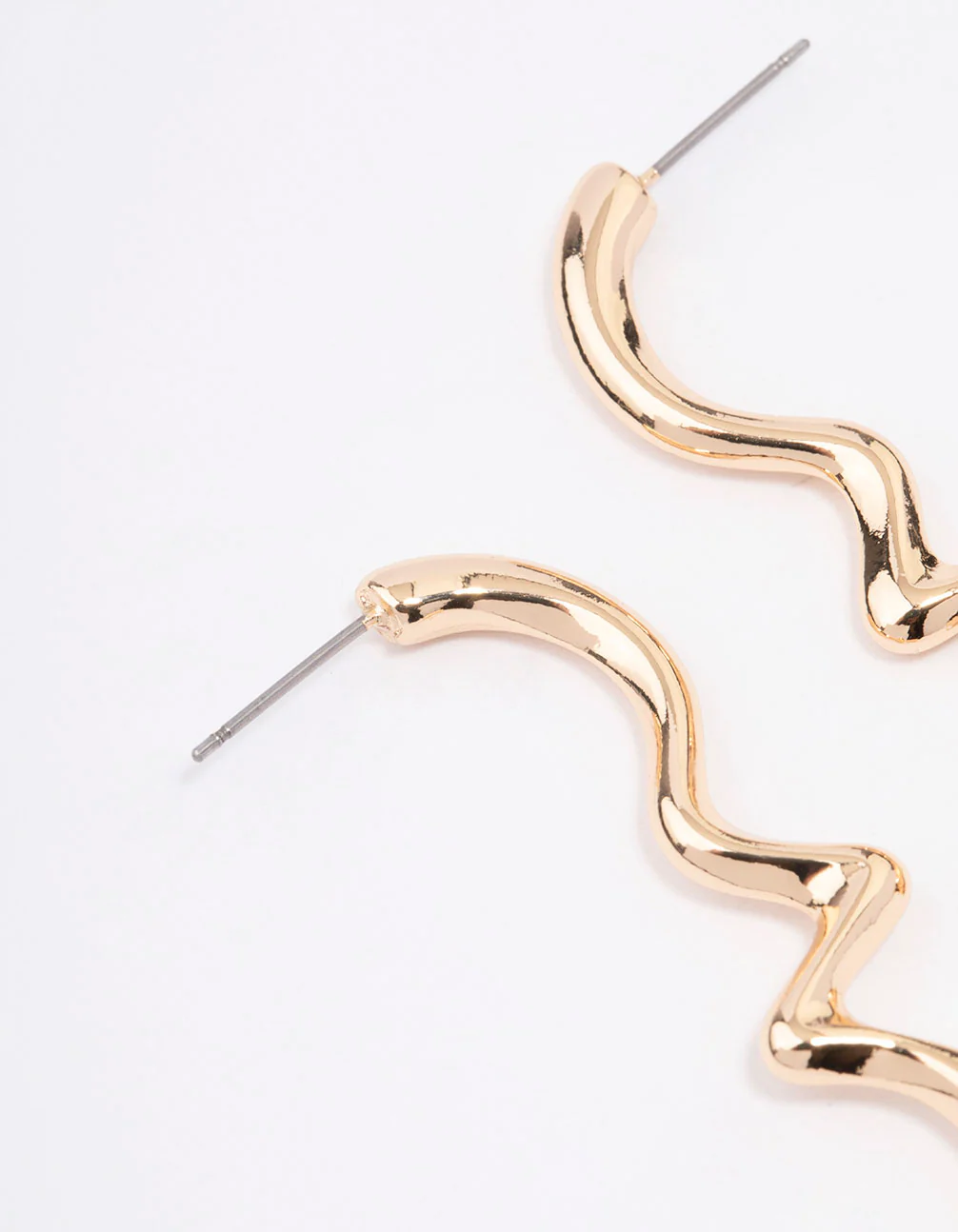 Gold Drip Drop Earrings - Image 2