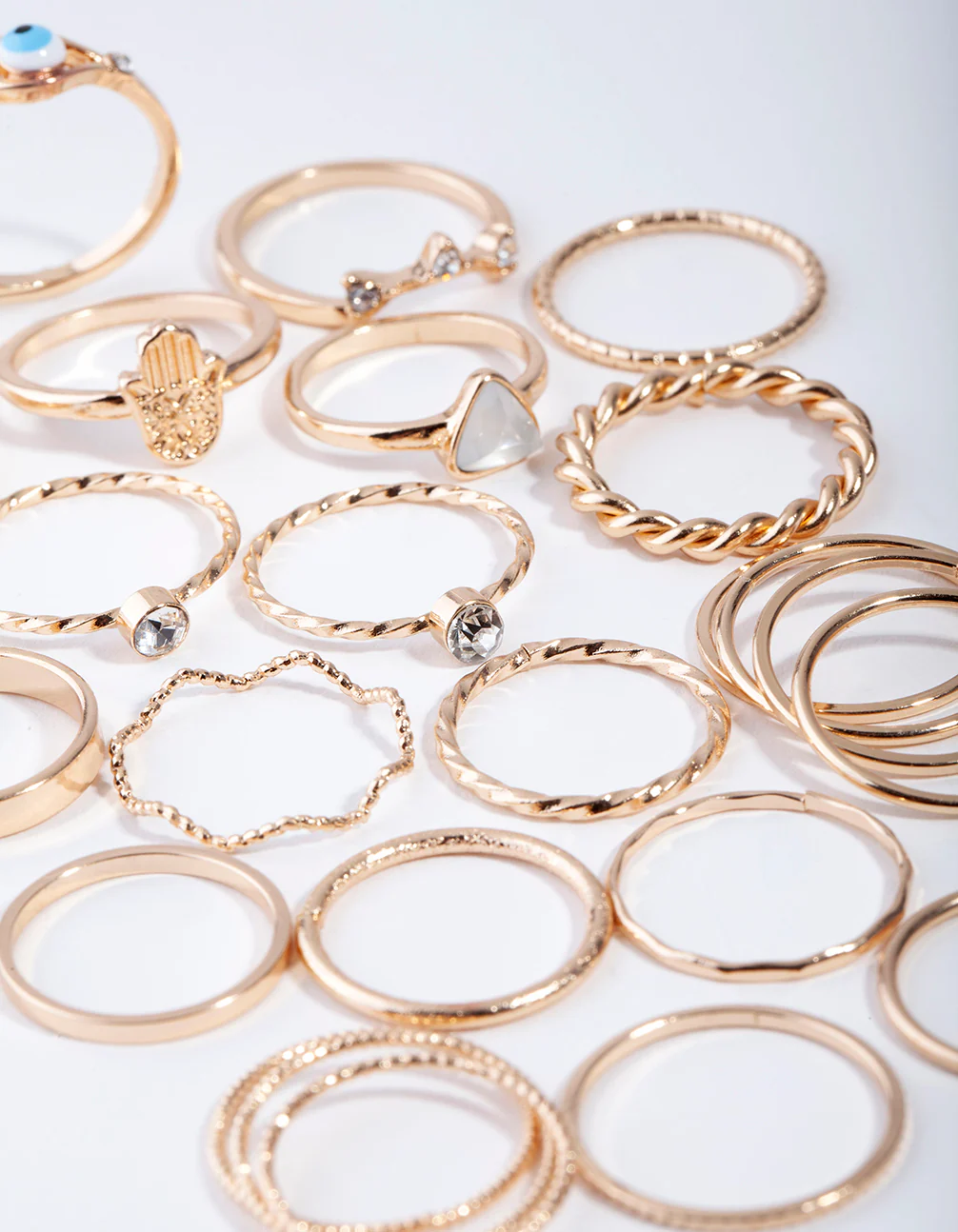 Gold Evil Eye & Hamsa Ring 24-Pack - Image 3