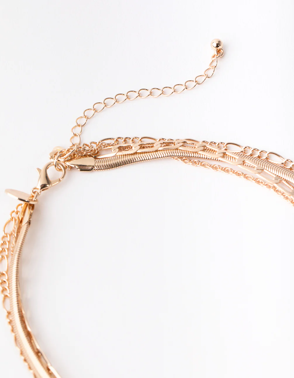 Gold Figaro Disc 4-row Necklace - Image 3