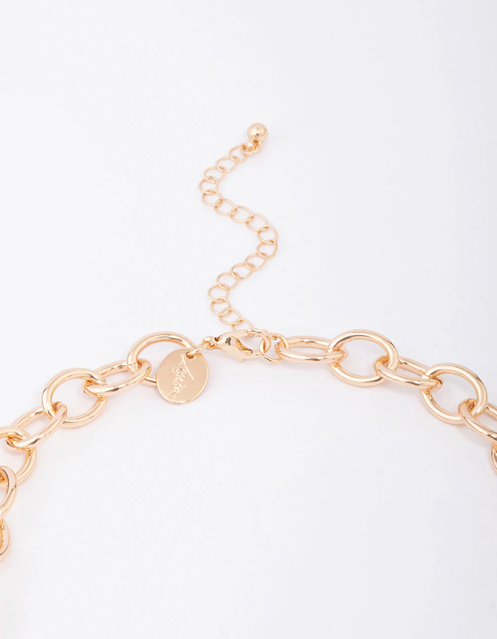 Gold Flower Diamante Cup Chain Necklace - Image 3
