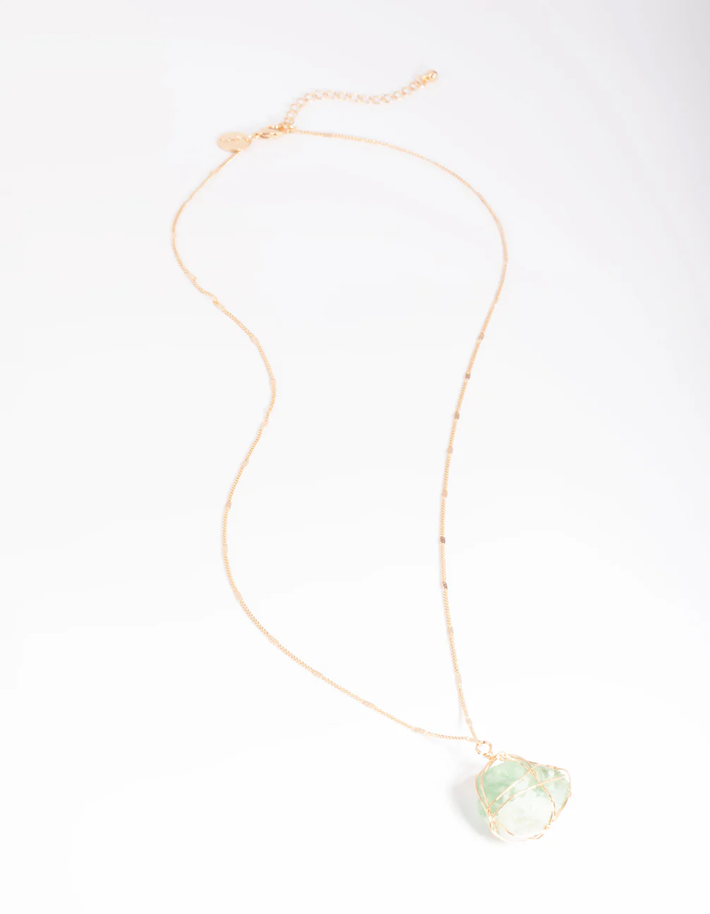 Green Fluorite Cage Statement Necklace - Image 2