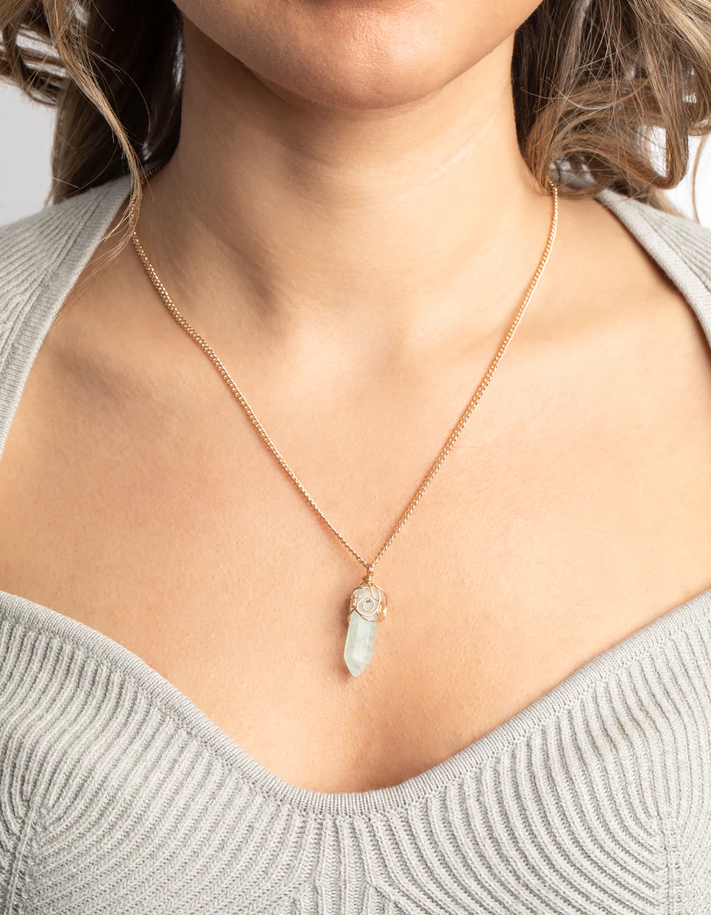 Green Fluorite Shard Necklace - Image 2