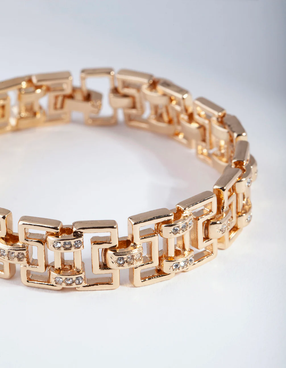 Gold Diamante Maze Clasp Bracelet - Image 2
