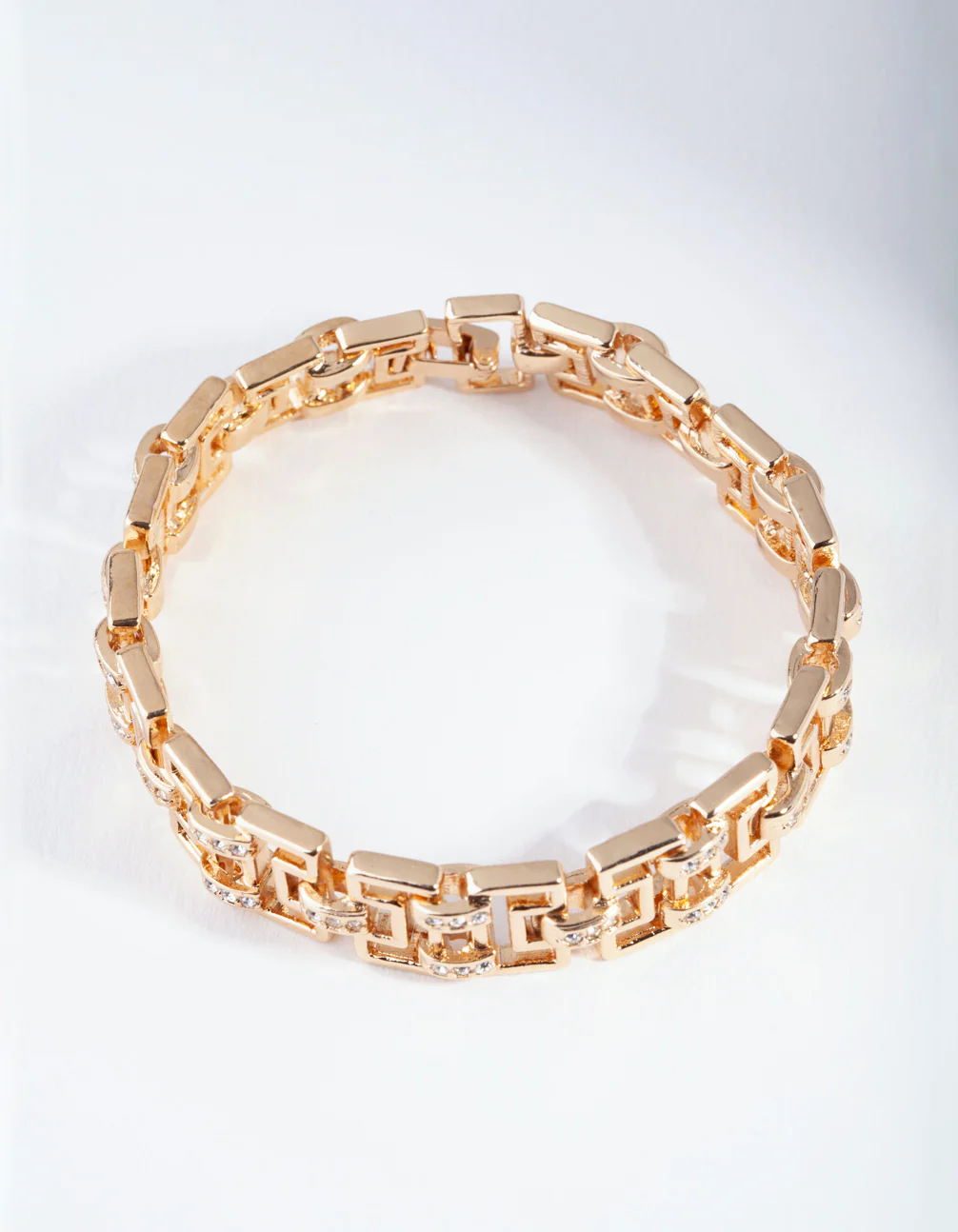 Gold Diamante Maze Clasp Bracelet - Image 3