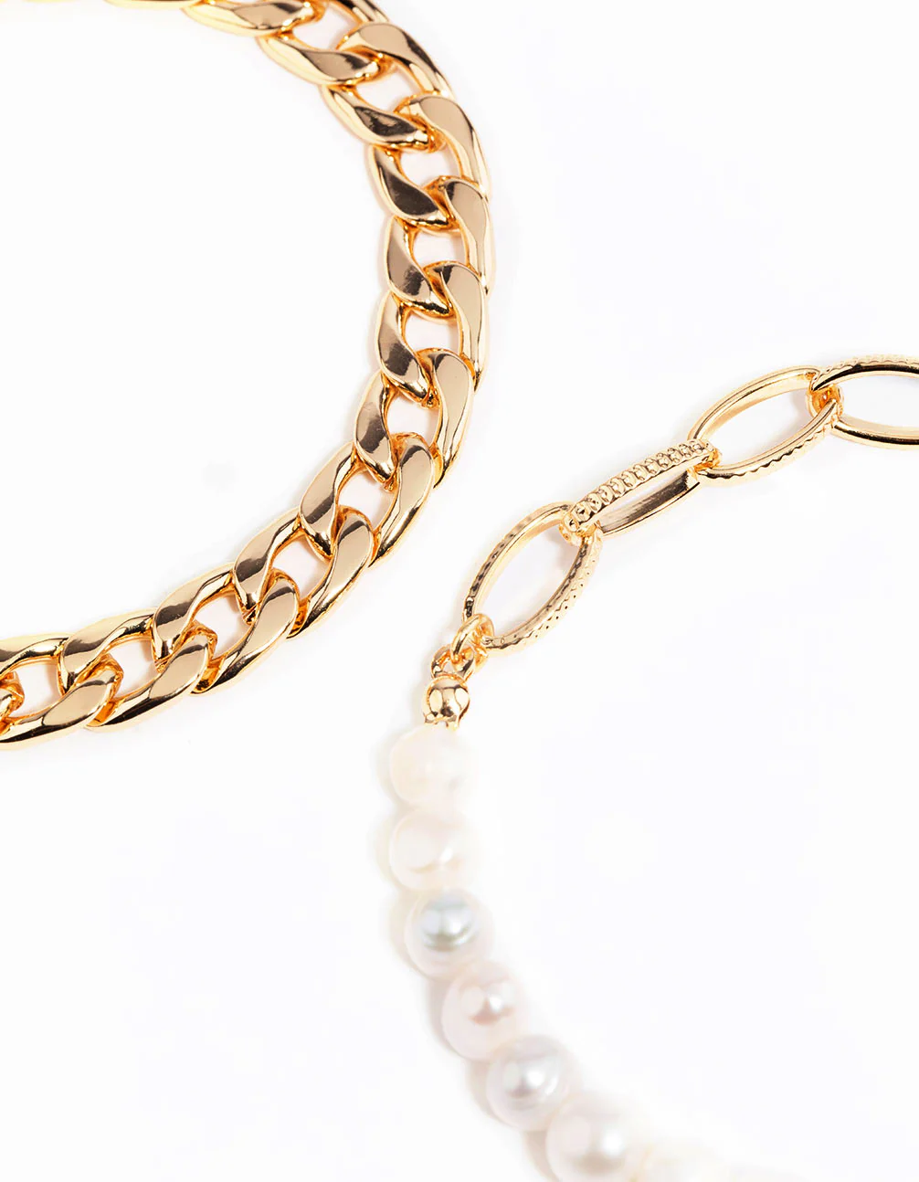 Gold Freshwater Pearl Bracelet Set - Image 3