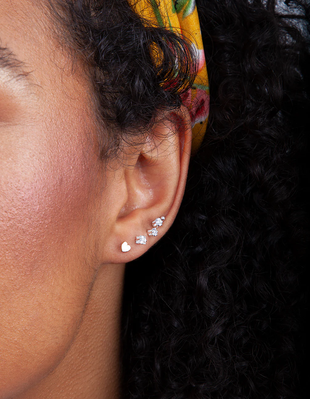 Gold Micro Stud Earring 5-Pack - Image 3