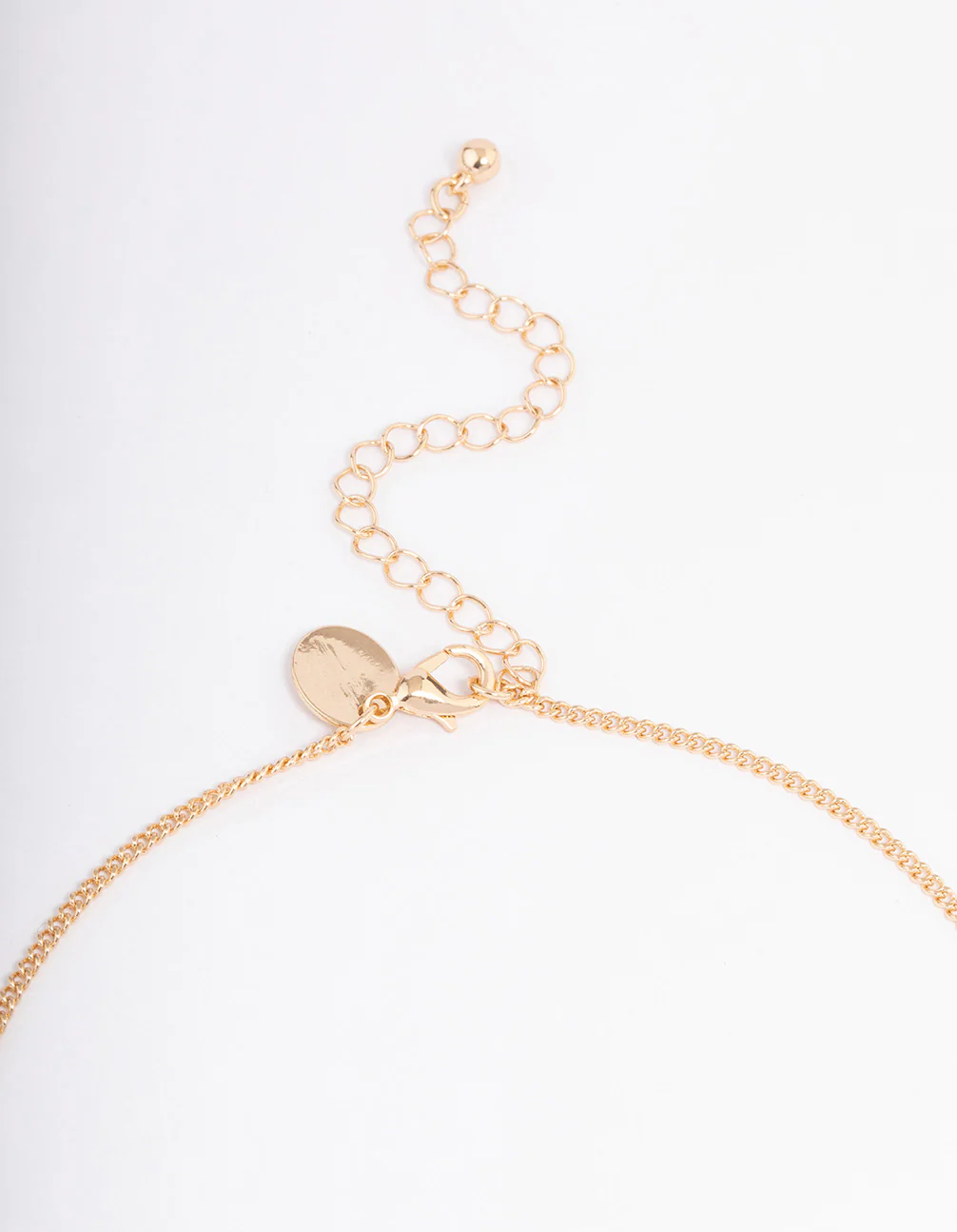 Gold Mini Pear Drop Pendant Necklace - Image 3
