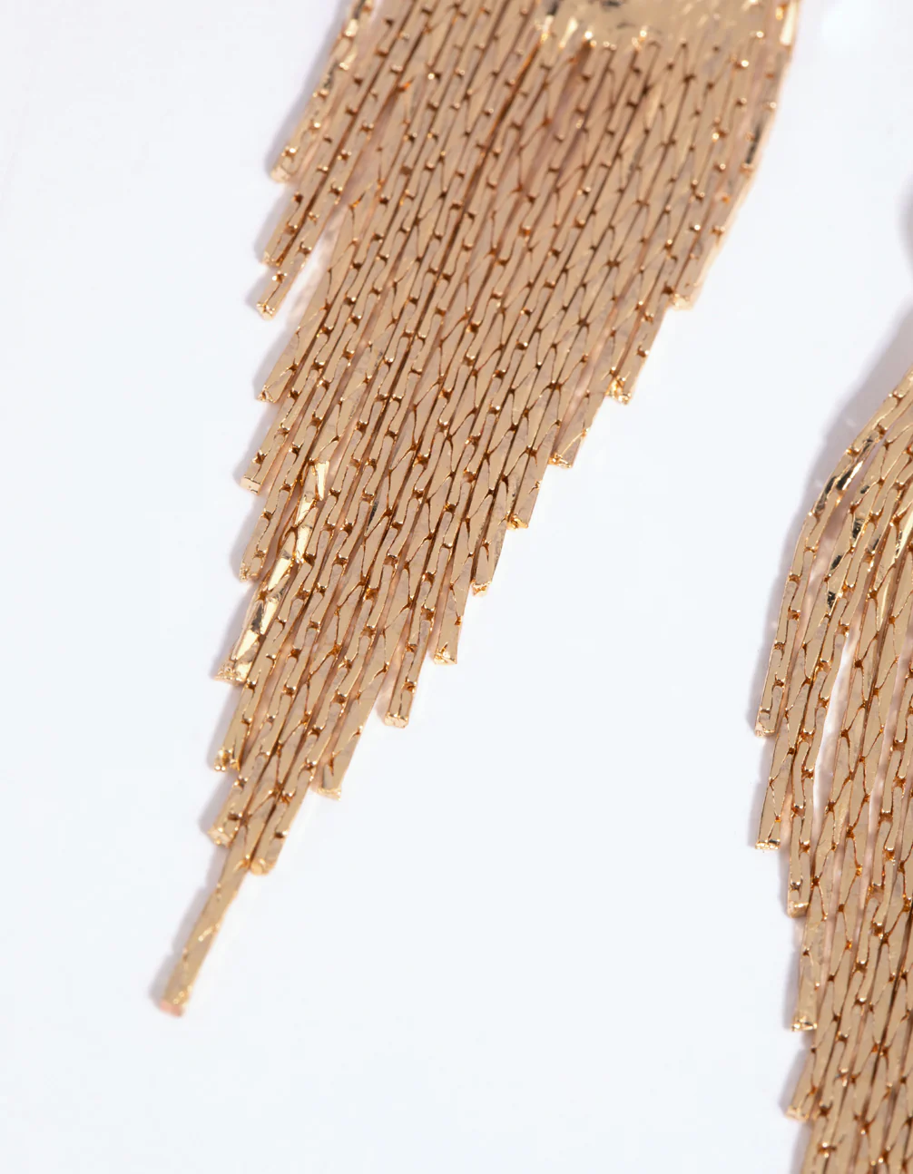 Gold Mini Tassel Drop Earrings - Image 3