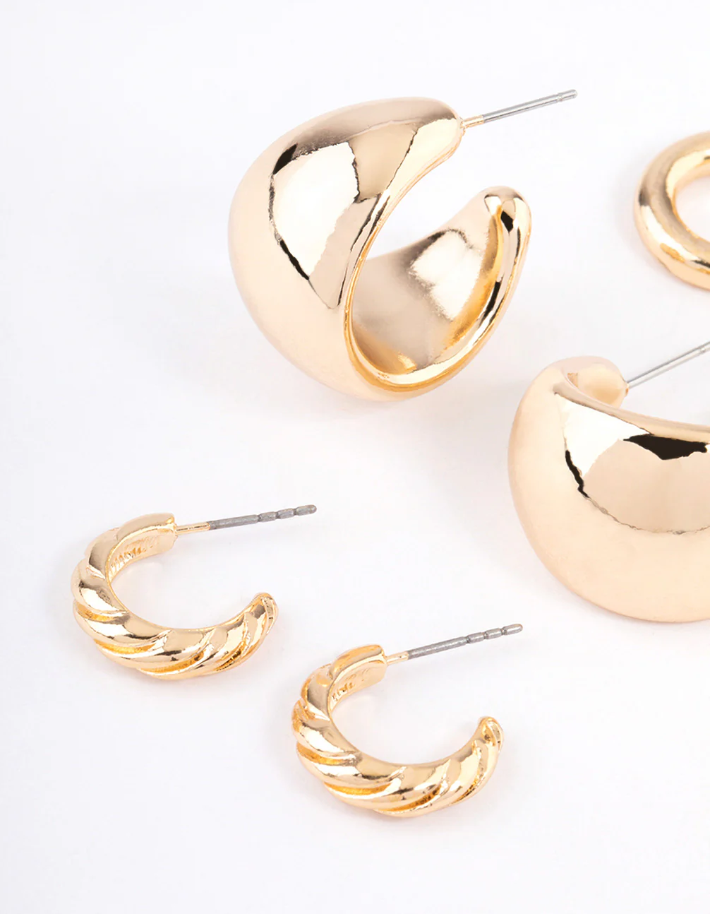 Gold Mixed Hoop Earring Pack - Image 2