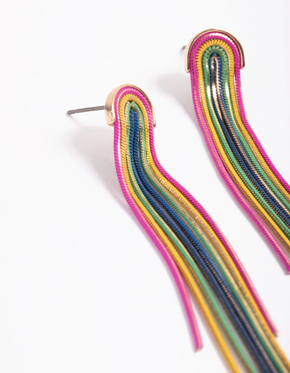 Multicolour Waterfall Cutchain Earrings - Image 2