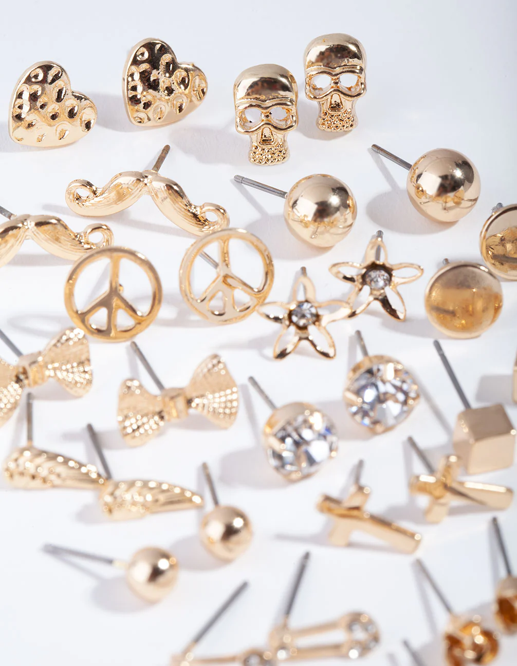 Gold Mismatch Bowtie 20-Pack Earring - Image 2