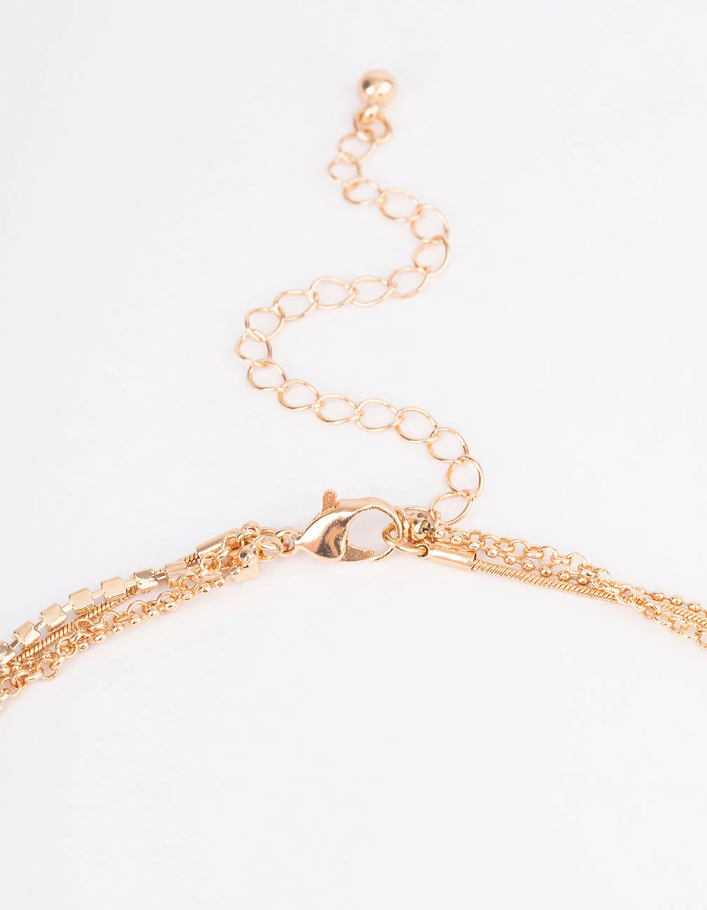 Gold Mixed Chain & Cup Chain Long Necklace - Image 3